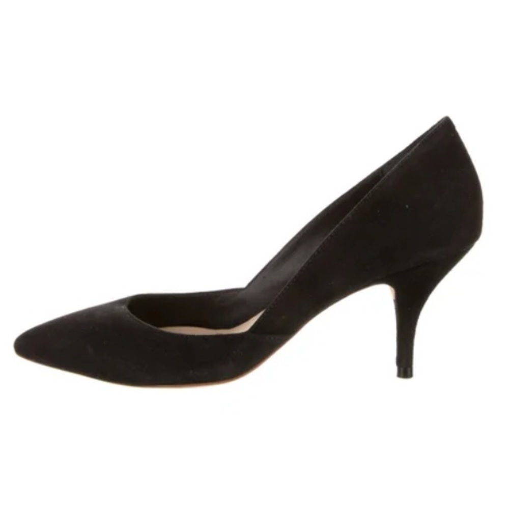 Loeffler Randall Jolie Black Suede Pump Dorsay 7.5